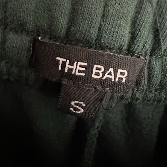 The BAR Varsity Jogger Sweatpants Women's Green White Size Small - Picture 5 of 6